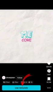 me core layout capcut template