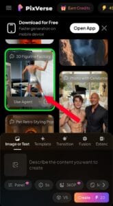 3d ai video editing template