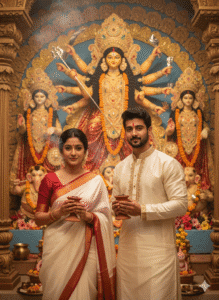 couple navratri ai photo editing