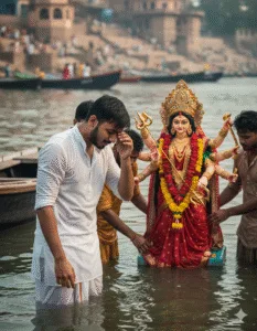 Maa Durga Farewell AI Editing
