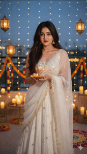 Diwali AI girl photo style
