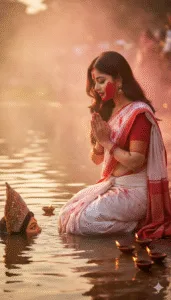 Durga Maa Bidai AI Photo Editing