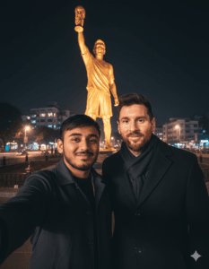 Lionel Messi Selfie Ai Photo Editing Prompt