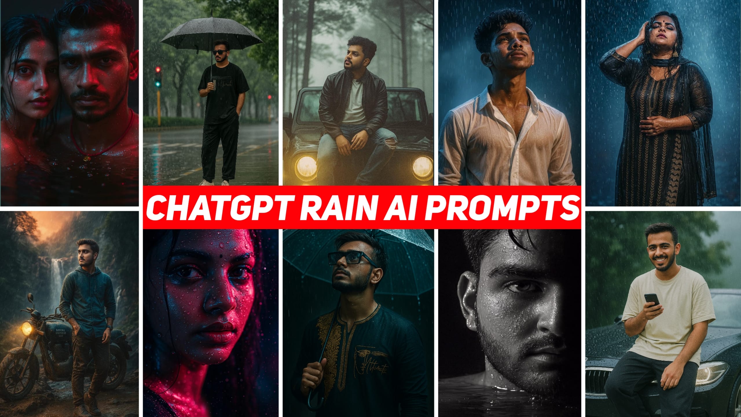 Rainy AI Photo Editing Prompt | ChatGPT AI Photo Editing Tutorial