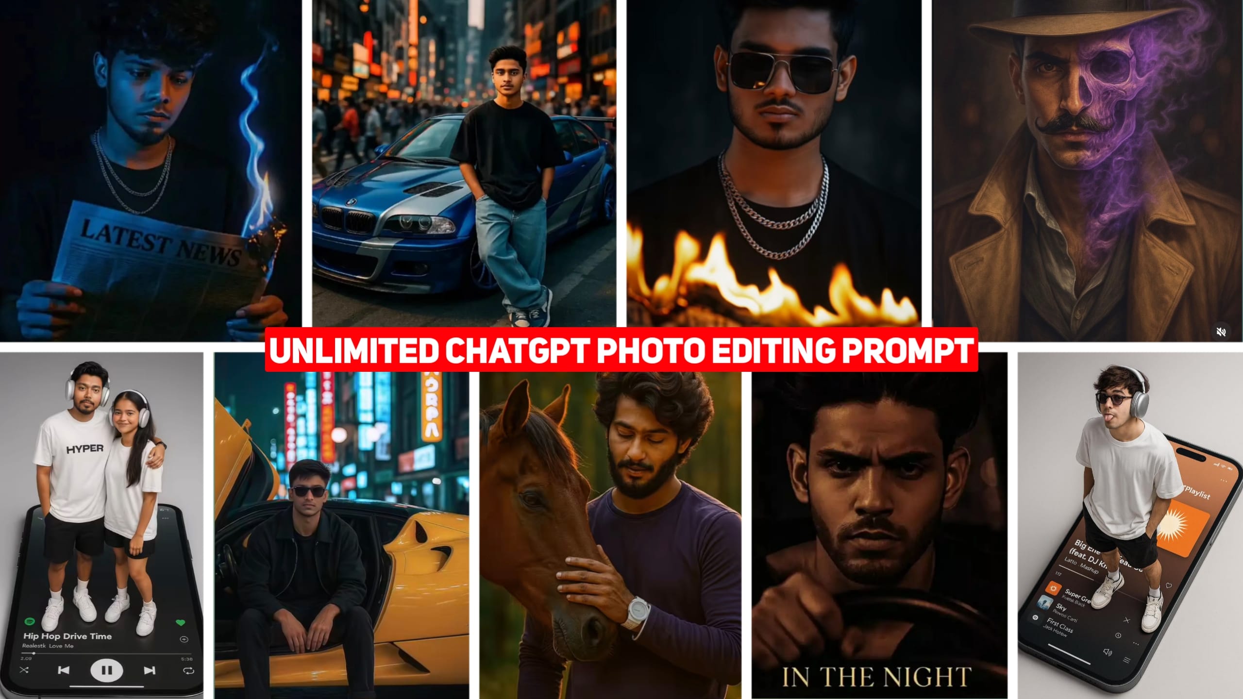 Unlimited ChatGpt AI Photo Editing Prompts 2025 (100% Real Face)