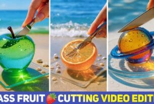 AI Glass Fruit Cutting Video Kaise Banaye