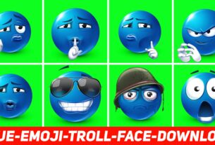 Blue Emoji Troll Face Download Free