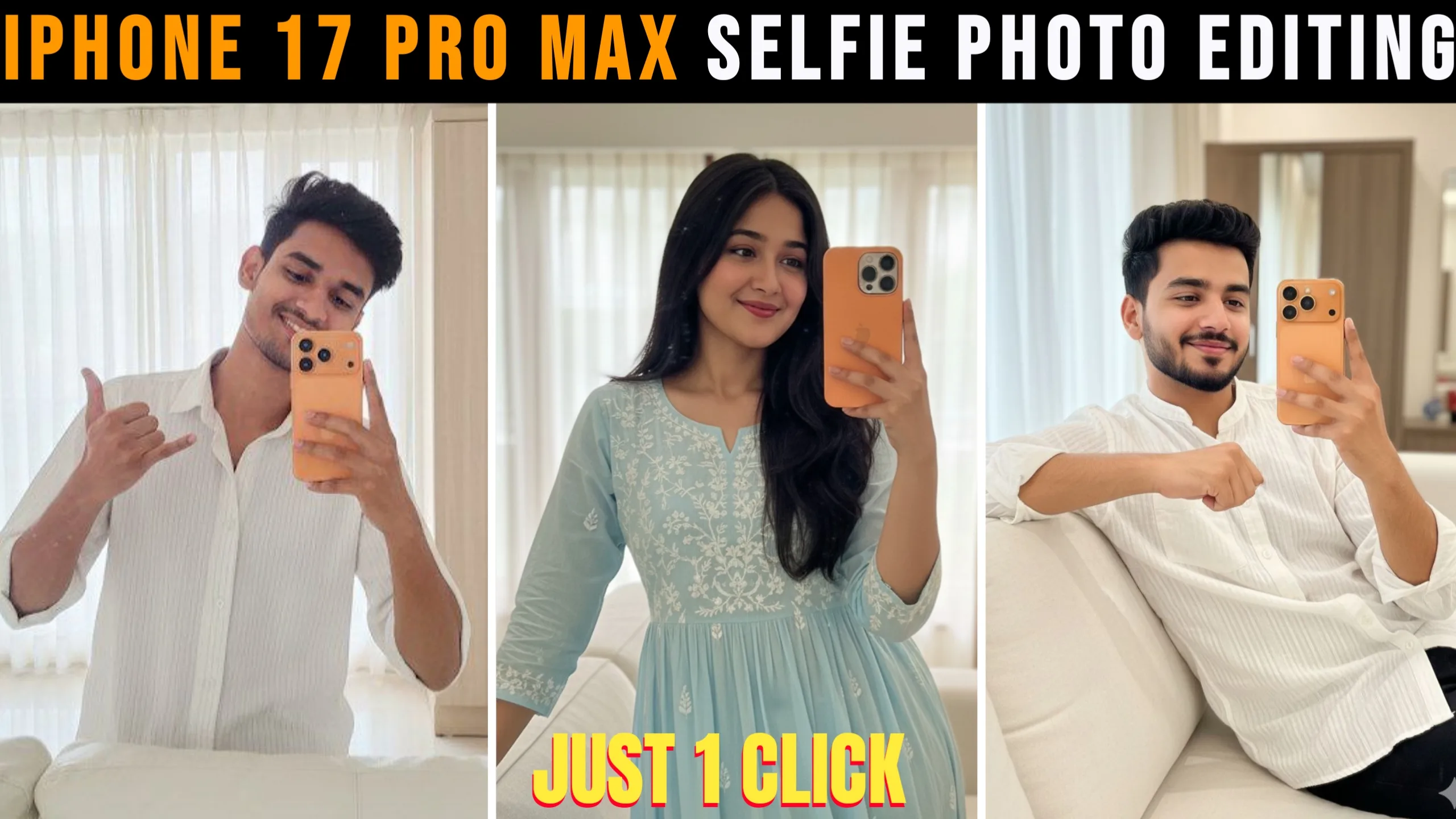 Google Gemini Iphone 17 Pro Max Selfie Ai Photo Editing Prompt
