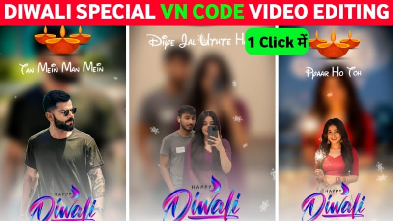 Diwali Special Photo to Video Editing Vn Code Template