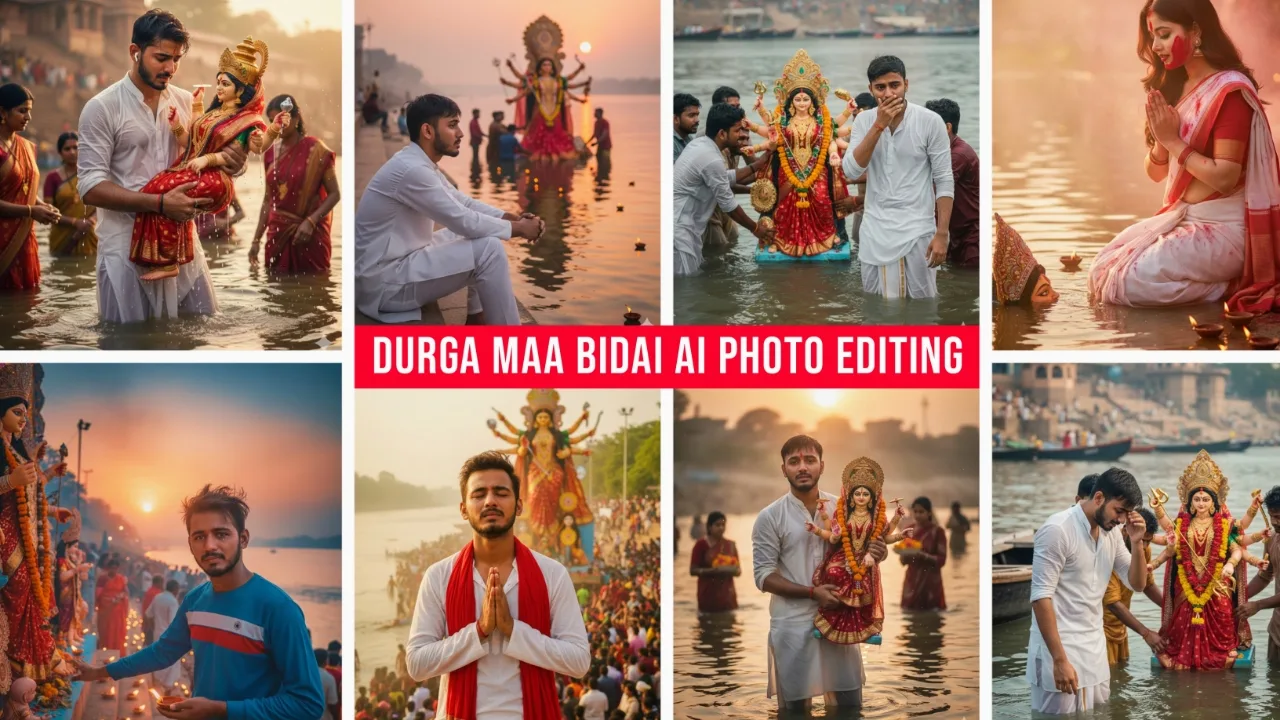 Durga Maa Bidai Ai Photo Editing Prompts 2025