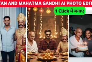 Ravan and Mahatma Gandhi Ai Photo Editing Prompt